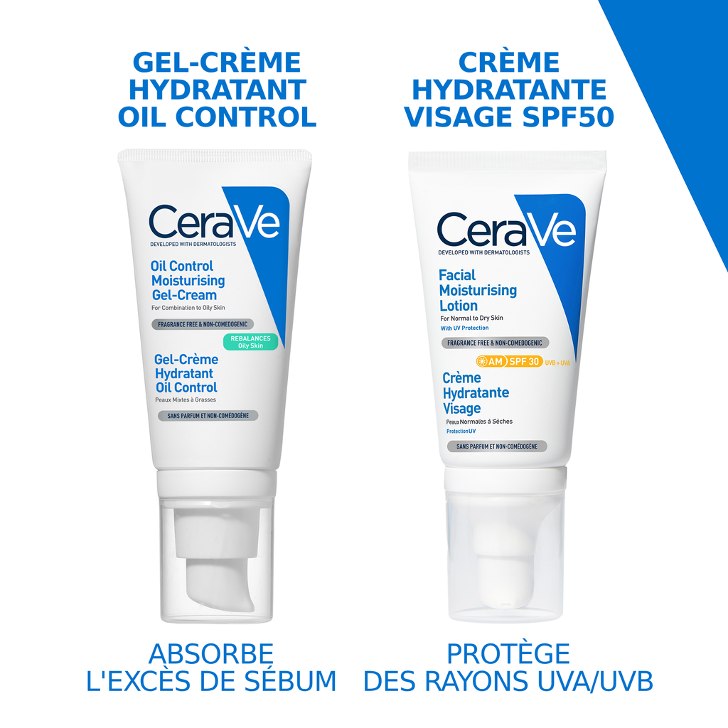 Cerave gel creme hydratant oil control peaux mixtes a grasses 52 ml