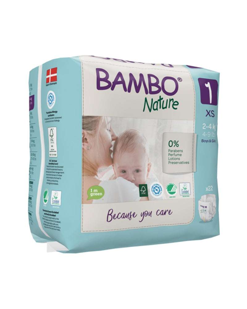 Couches Bambo Nature Taille 1 (2-4kg) 22 unités
