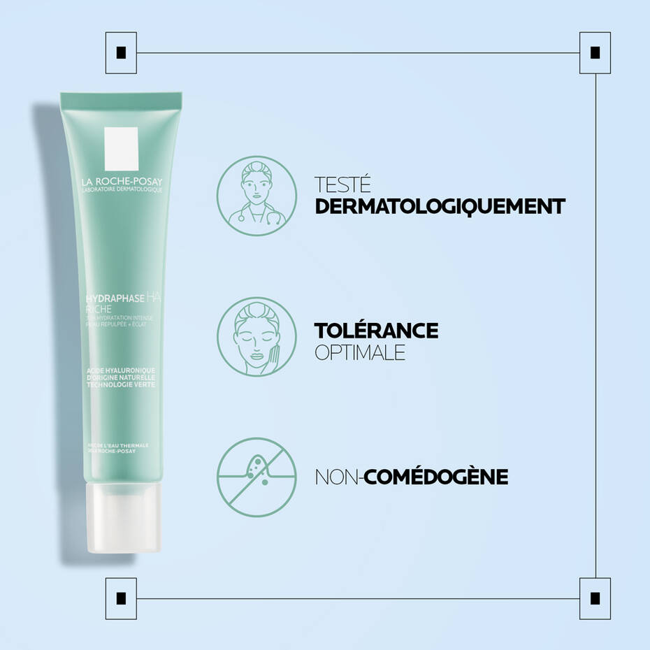 LA ROCHE-POSAY HYDRAPHASE HA RICHE  HYDRATANTE À L'ACIDE HYALURONIQUE  50ML
