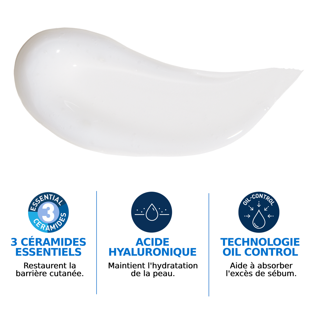 Cerave gel creme hydratant oil control peaux mixtes a grasses 52 ml