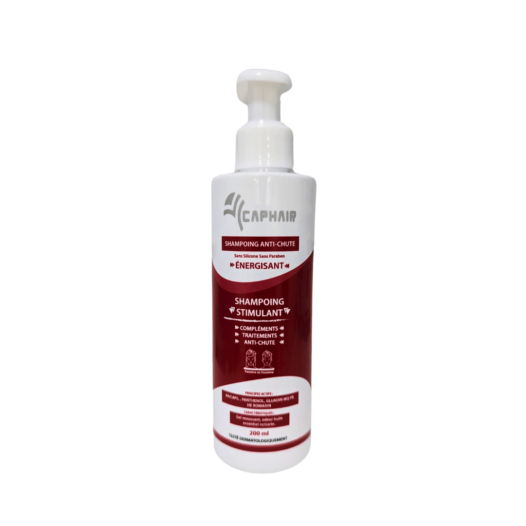 CAPHAIR Shampoing Énergisant Anti-Chute 400ml Stimule Circulation Réduit Chute Fortifie Cheveux Usage Quotidien