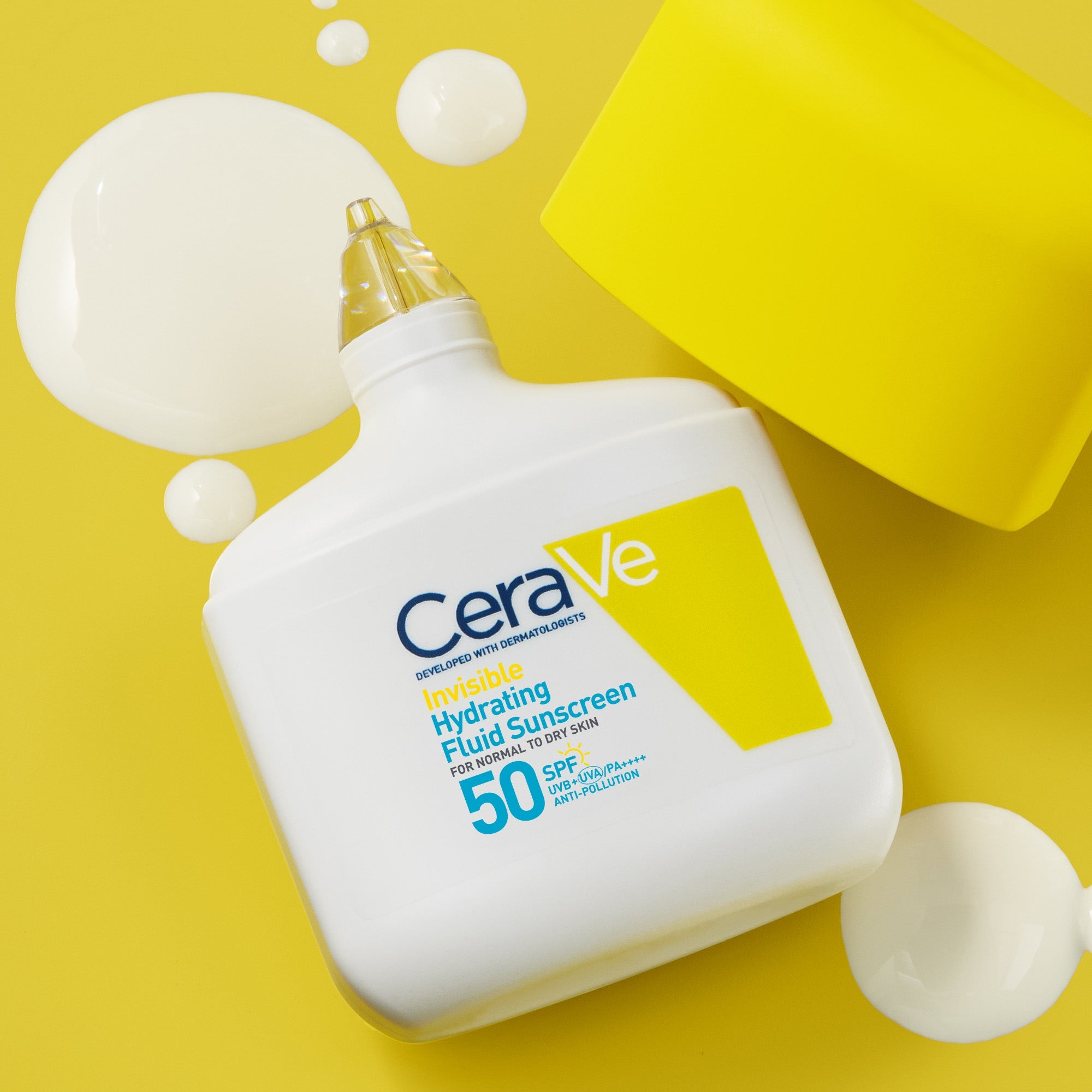 Cerave Fluide Hydratant Invisible SPF50 | Peau Normale à Sèche | 50ml