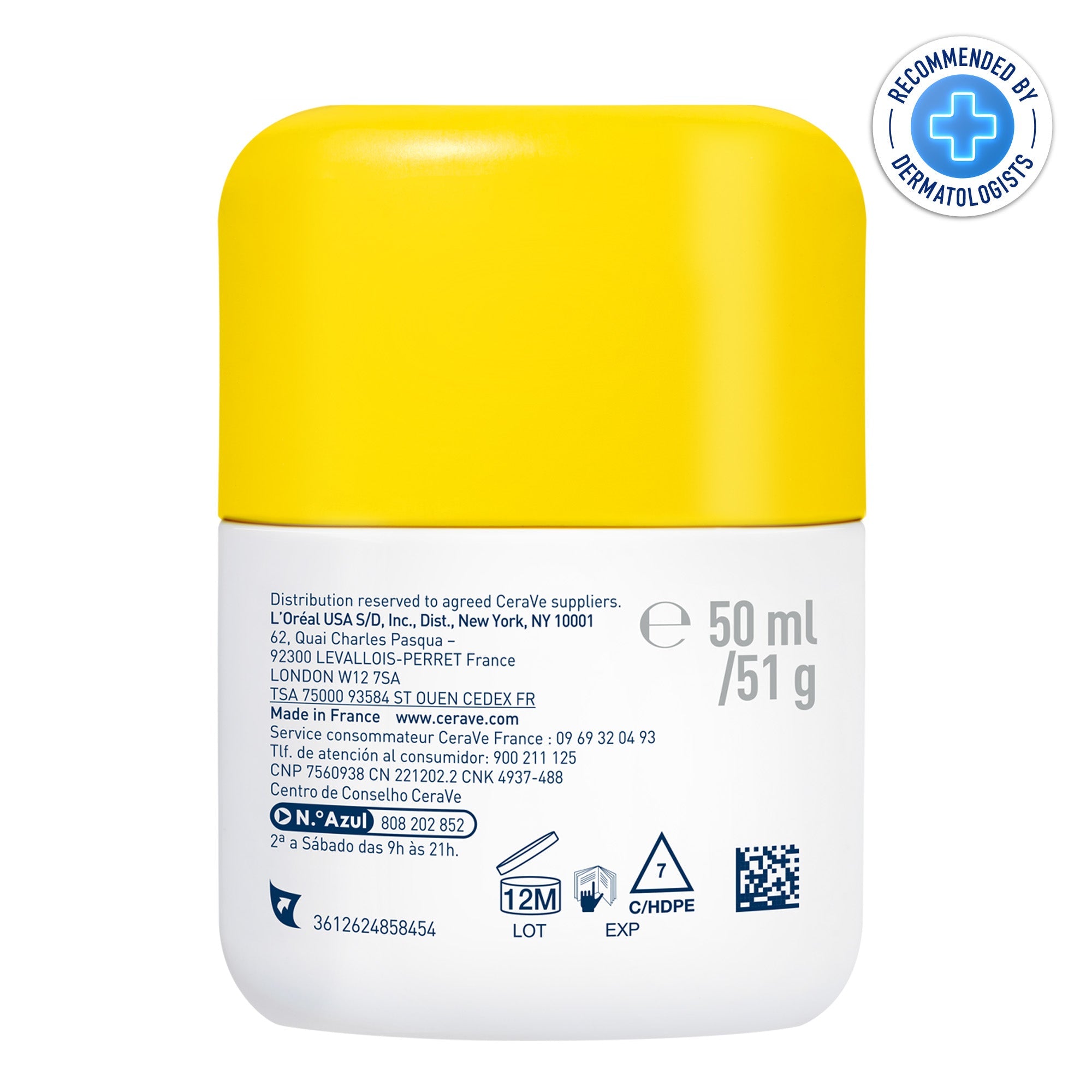 Cerave Fluide Hydratant Invisible SPF50 | Peau Normale à Sèche | 50ml