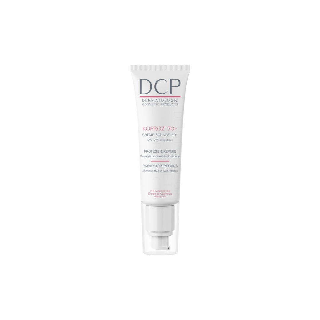 DCP KOPROZ 50+ Écran Solaire SPF50+ 50ml Protection Très Haute Anti-UVA UVB Peaux Sensibles