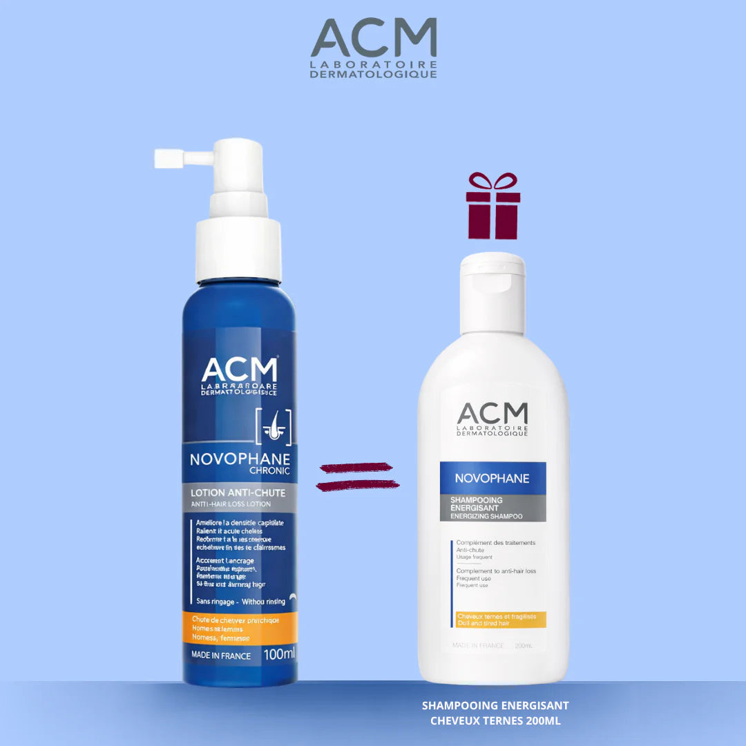 ACM PACK NOVOPHANE CHRONIC LOTION ANTI-CHUTE 100ML = SHAMPOOING ÉNERGISANT 200ML OFFERT