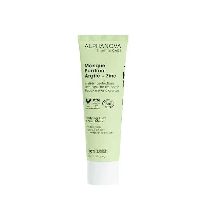 ALPHANOVA MASQUE PURIFIANT ARGILE + ZINC ANTI-IMPERFECTIONS 50ML