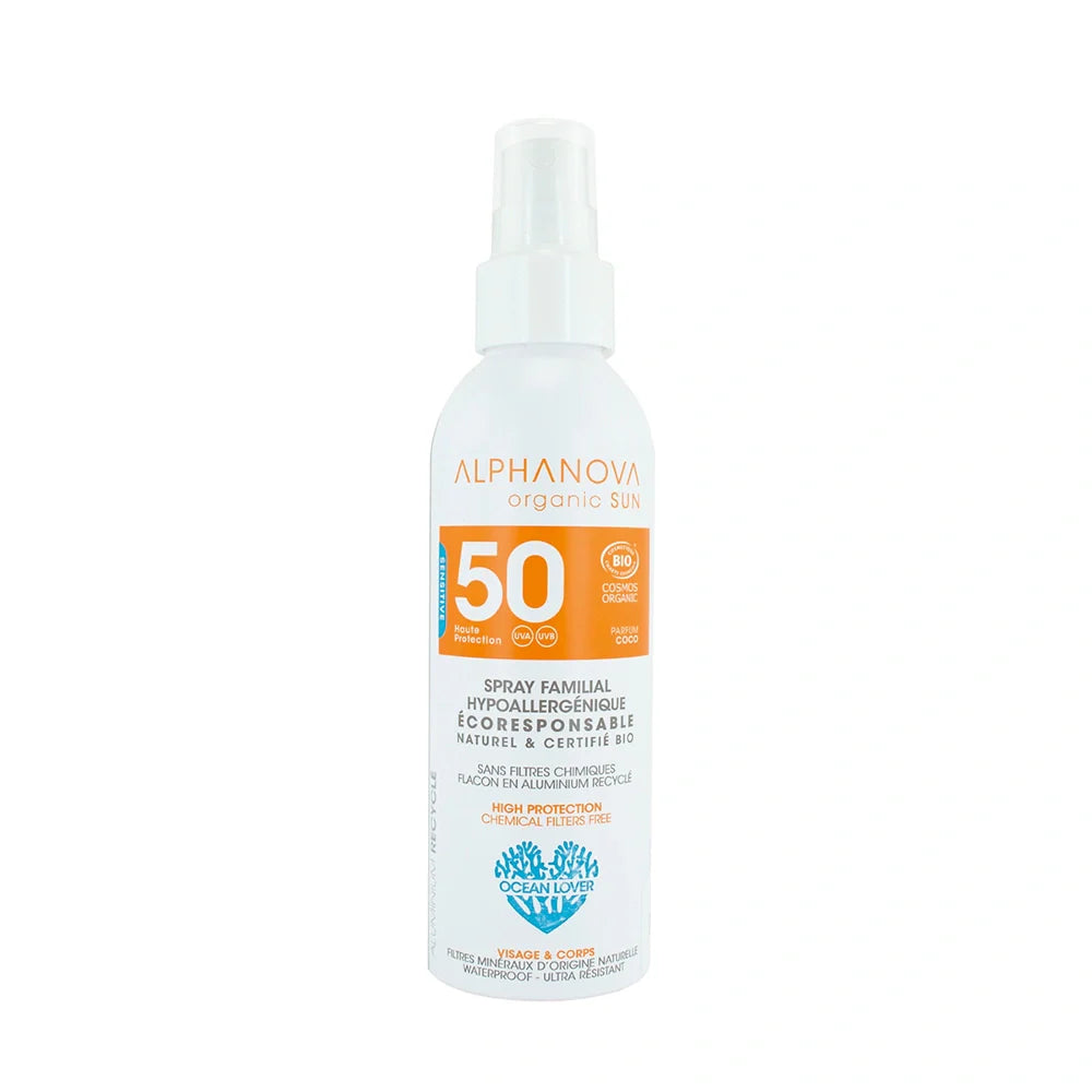 ALPHANOVA SPRAY SOLAIRE FAMILIAL SPF 50 BIO 150 G