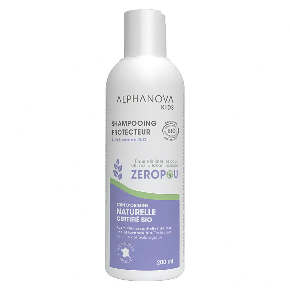 ALPHANOVA KIDS SHAMPOING PROTECTEUR ANTI-POUX À LA LAVANDE 200ML – SOIN ENFANT NATUREL