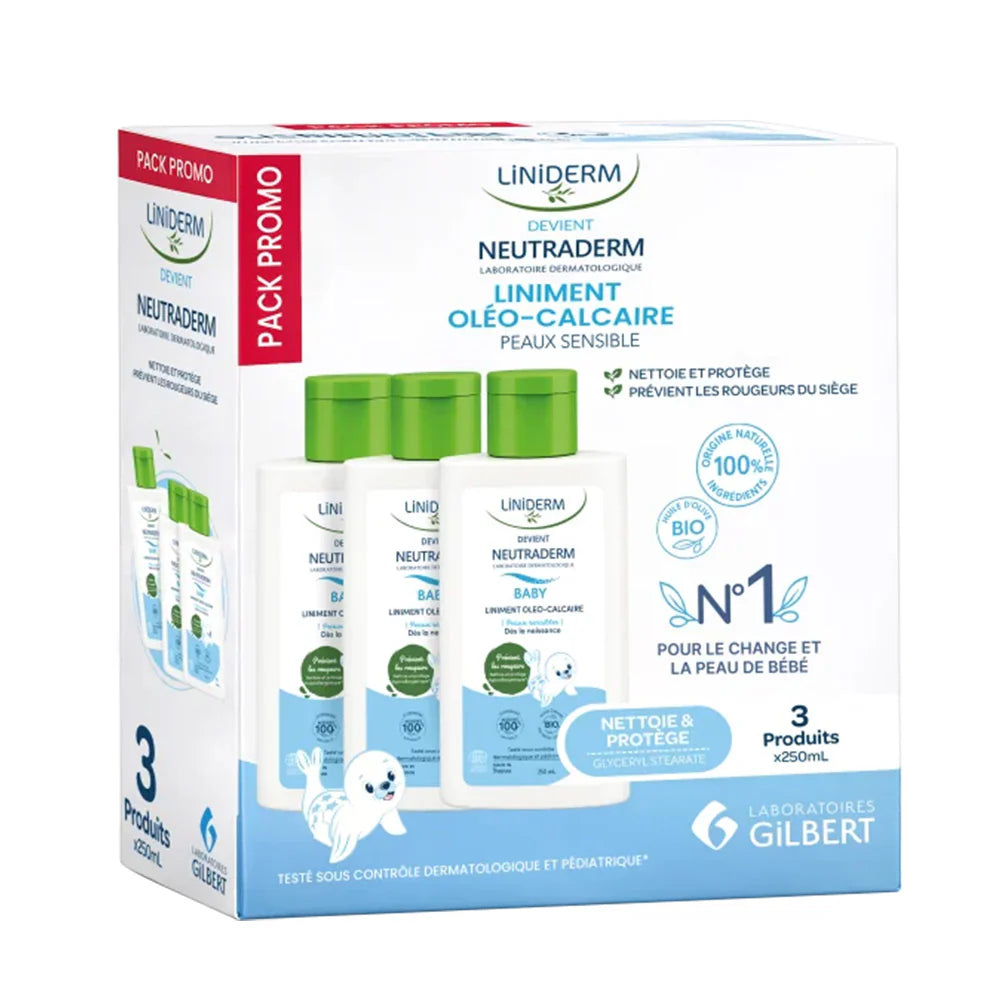 GILBERT NEUTRADERM LINIDERM PACK DE 3X LINIMENT 250ML