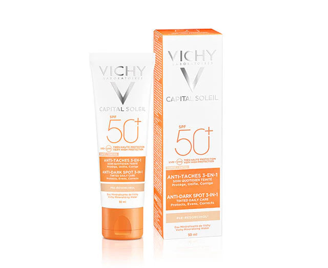 Vichy capital soleil creme solaire matifiante 3en1 spf50+ 50ml = Trousse offerte