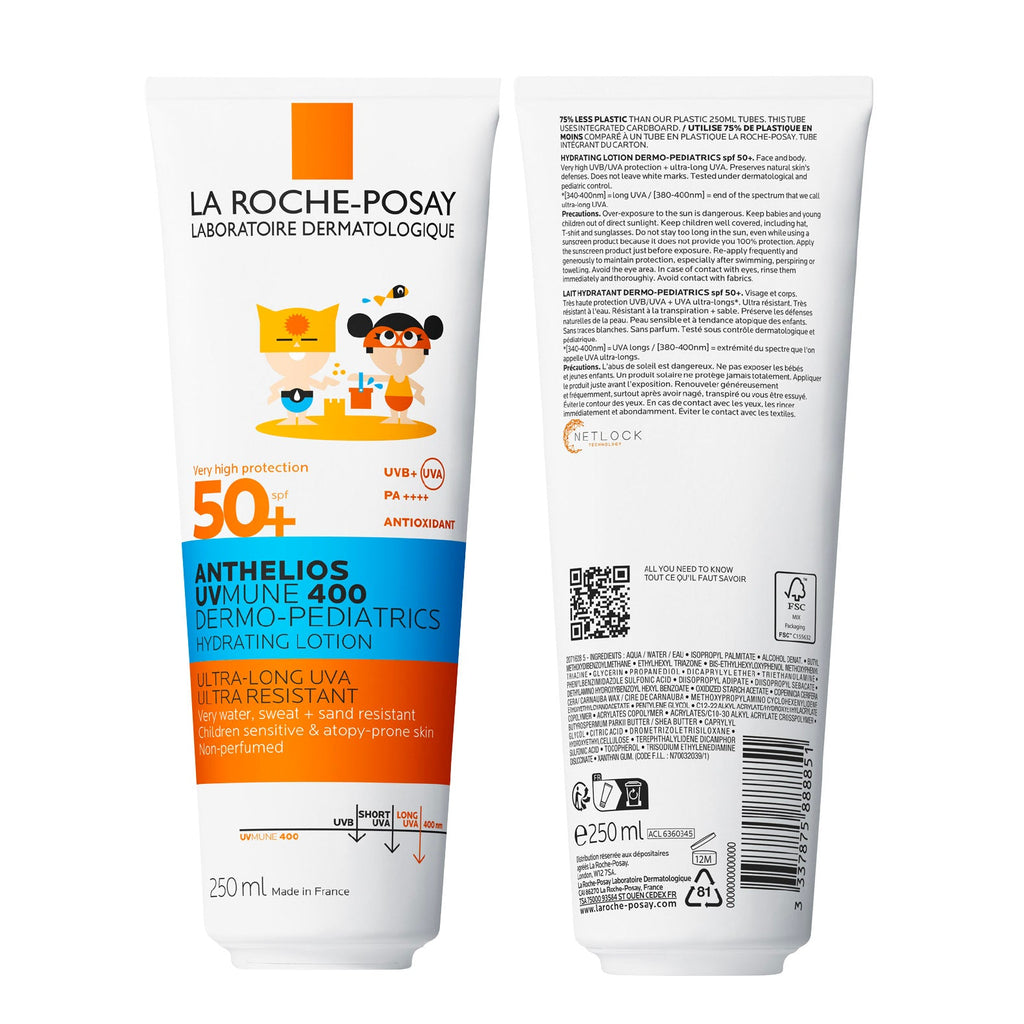 La roche posay anthelios lait solaire enfants peaux sensibles visage & corps 250ML