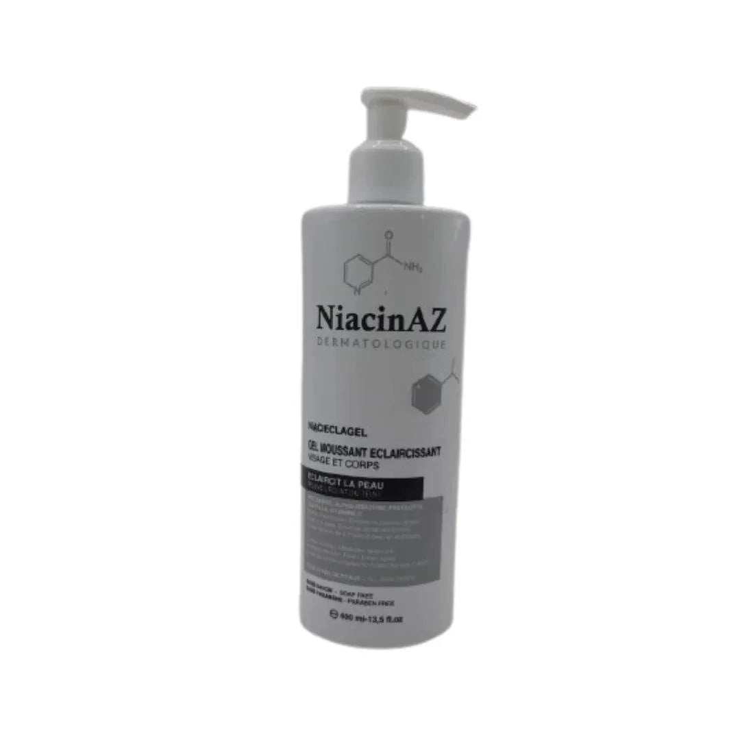 NIACINAZ Niacieclagel Gel Moussant Éclaircissant 400ml Nettoyant Unifiant Teint Éclat Premium