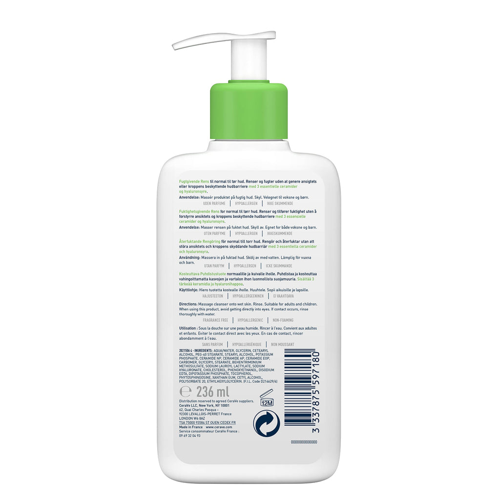 Cerave crème lavante hydratante – 236 ml