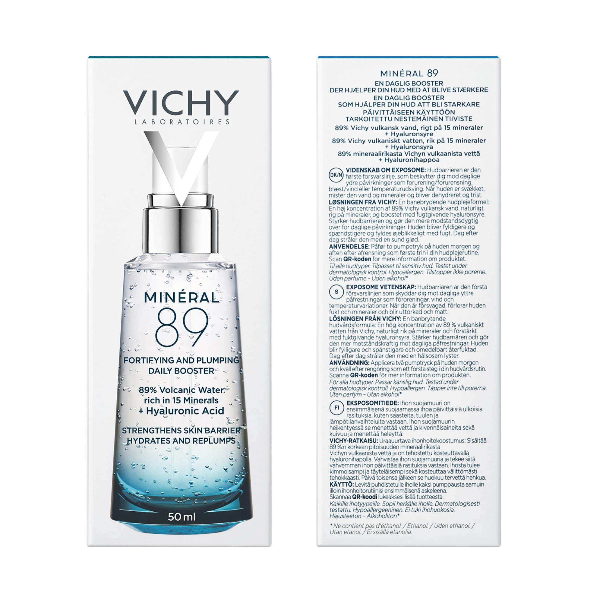 Vichy minéral 89 sérum booster hydratant fortifiant et repulpant 50 ml