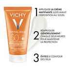 Vichy Capital Soleil Émulsion Toucher Sec SPF50 Peau Sens Mixte à Gras = Après Soleil 100 ml OFFERT