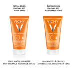 Vichy Capital Soleil Émulsion Toucher Sec SPF50 Peau Sens Mixte à Gras = Après Soleil 100 ml OFFERT