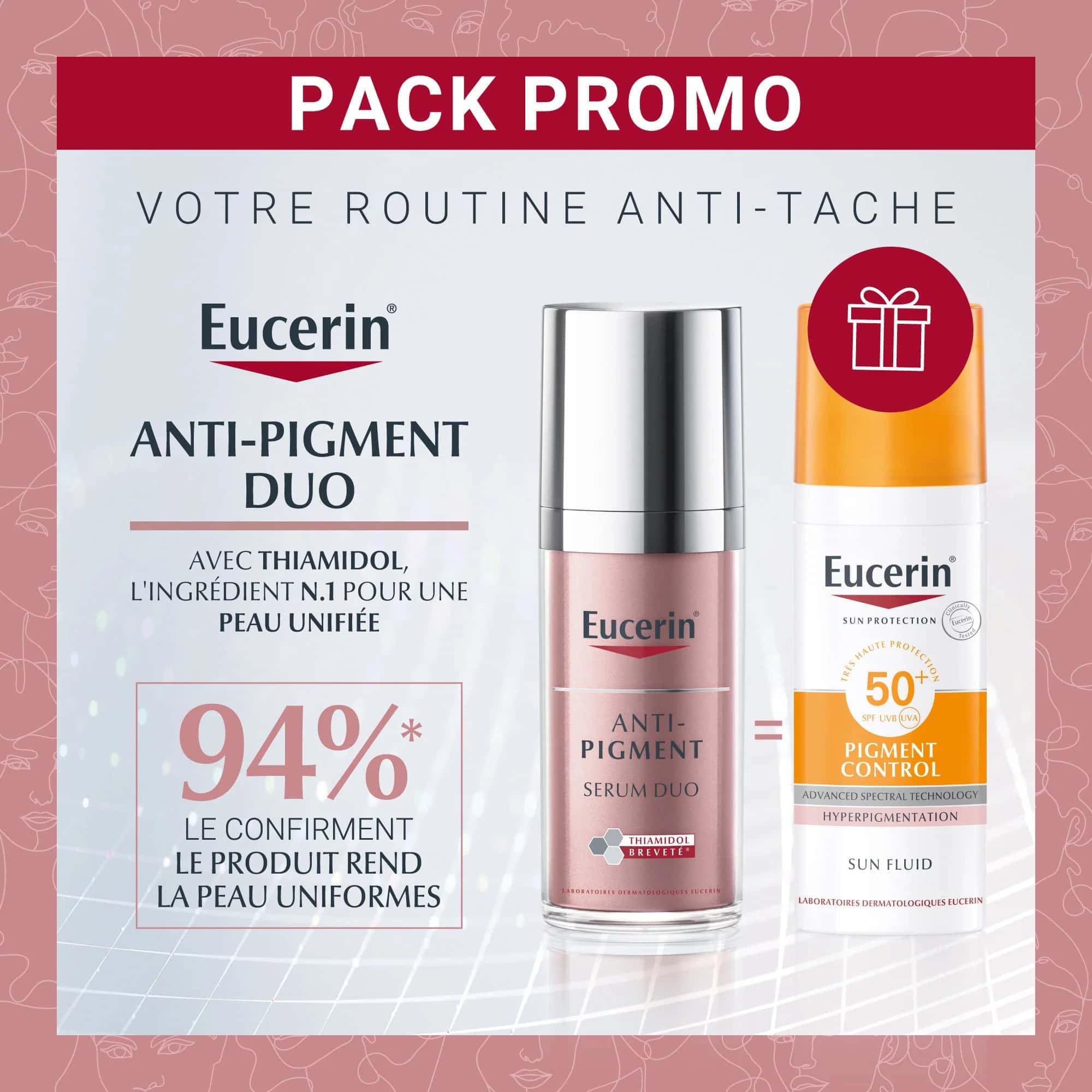 EUCERIN PACK ANTI-PIGMENT SÉRUM DUO 30 ML = PIGMENT CONTROL FLUID OFFERT