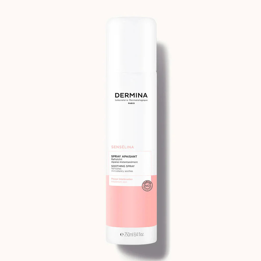 DERMINA Sensélina Spray Apaisant Peaux Intolérantes 250ml Eau Thermale Apaisante Anti-Rougeurs Hydratante