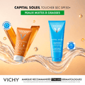 Vichy Capital Soleil Émulsion Toucher Sec SPF50 Peau Sens Mixte à Gras = Après Soleil 100 ml OFFERT