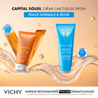 VICHY CAPITAL SOLEIL CREME ONCTUEUSE PEAU NORMALE A SECEHE SPF 50+ 50ML = APRES-SOLEIL 100ML OFFERTE