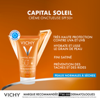 VICHY CAPITAL SOLEIL CREME ONCTUEUSE PEAU NORMALE A SECEHE SPF 50+ 50ML = APRES-SOLEIL 100ML OFFERTE