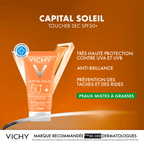 Vichy Capital Soleil Émulsion Toucher Sec SPF50 Peau Sens Mixte à Gras = Après Soleil 100 ml OFFERT