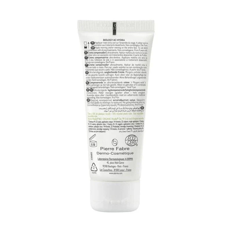 A-Derma BIOLOGY AC Hydra hydratante compensatrice 40ml