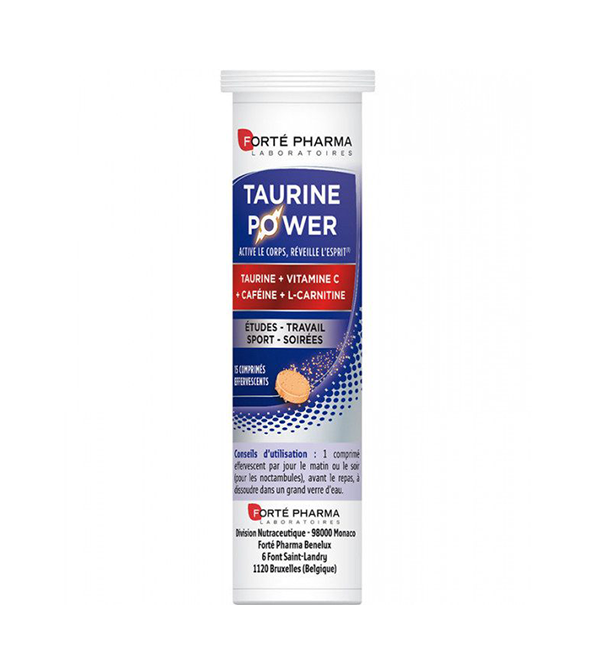 Forte Pharma ENERGIE TAURINE POWER. Boîte 15 comprimés effervescents